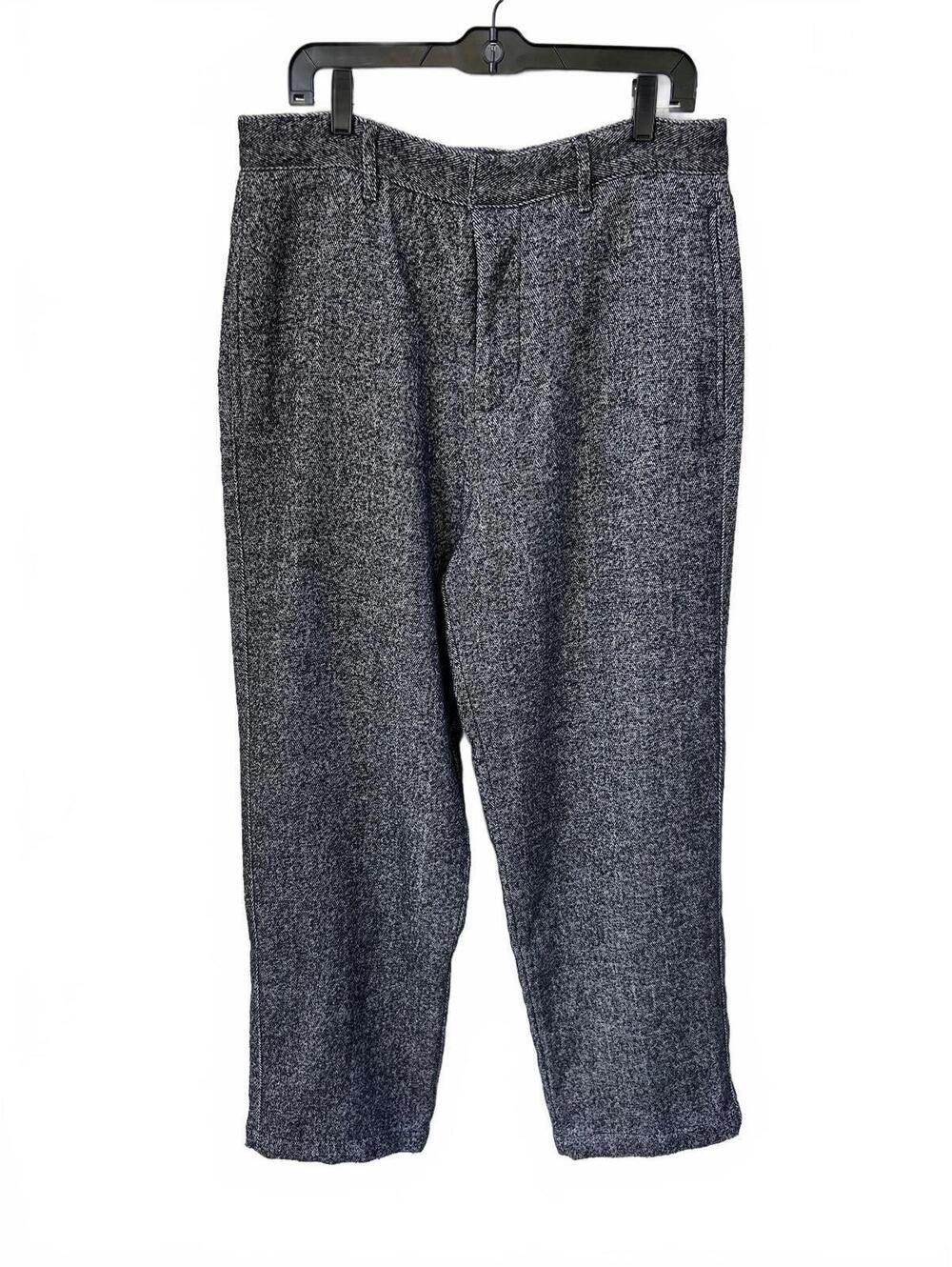 ZARA Soft Cozy Gray Tweed High-Waisted Trousers Size EUR 42 / USA 32